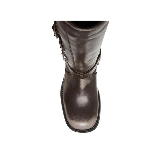 Steve Madden Womens Leather Moto Mid-Calf Boots - Picture 2 of 3